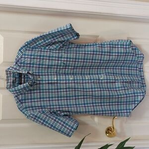 Nautica Men's Short Sleeve Button Down Plaid Shirt Size Small